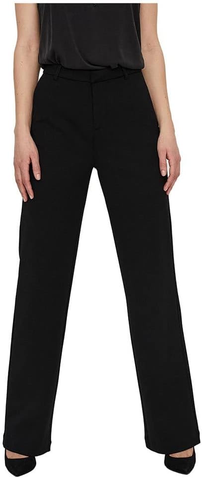 Pantalon VMZAMIRA Taille Moyenne Pantalons M Taille Tall Noir