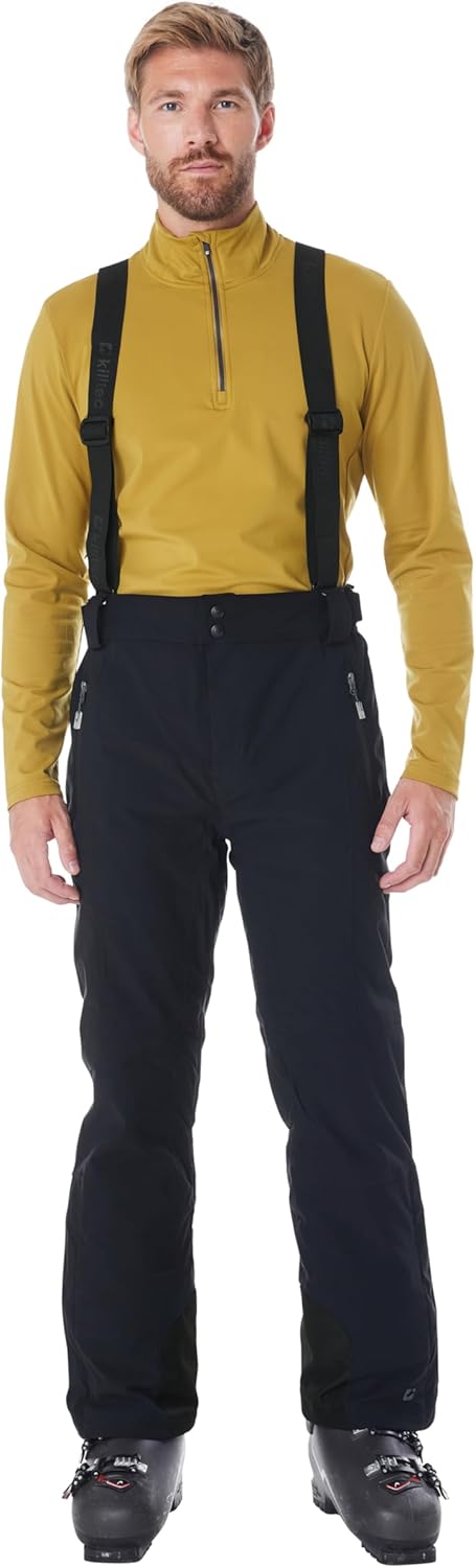 Enosh UG Ski/Pantalon Fonctionnel avec Bretelles Amovibles et Protection des Bords Homme 5XL Noir