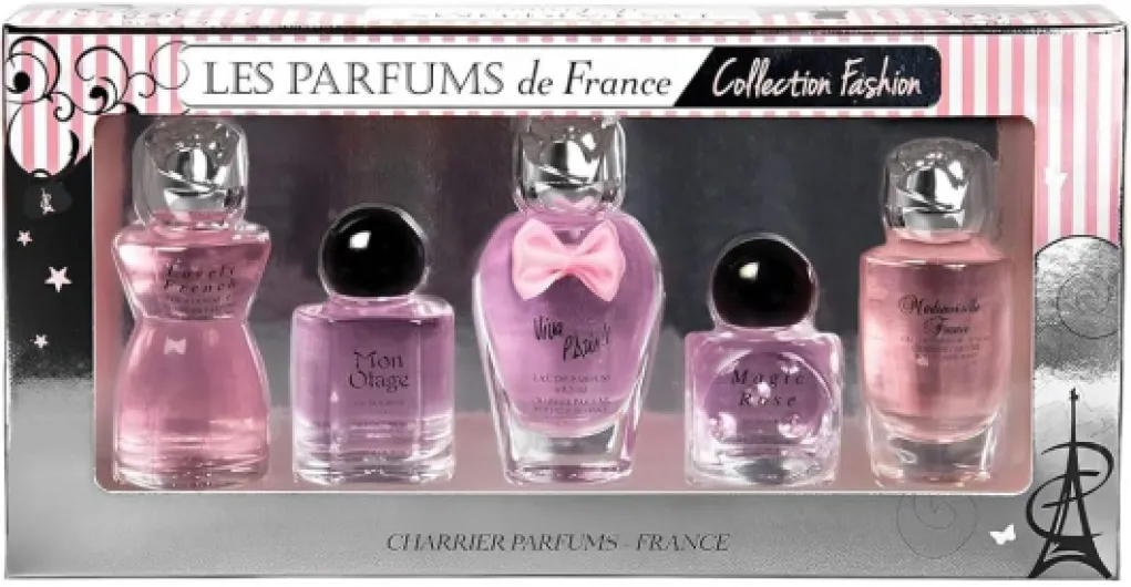 Charrier Parfums Les Parfums de France, Collection Fashion, Coffret de 5 Eau de Parfums Miniatures, 51.8 ml agrumes 51.8 ml (Lot de 1)