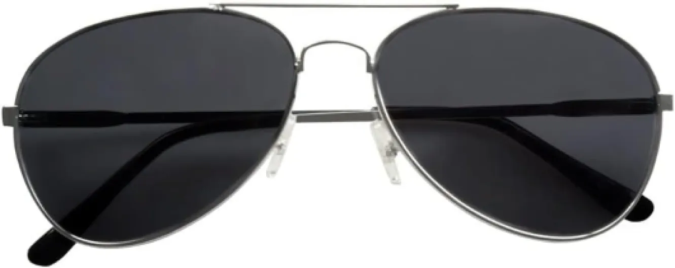 Aptafêtes - AC1070 - Lunettes pilote verres fumés UV 400 Taille unique