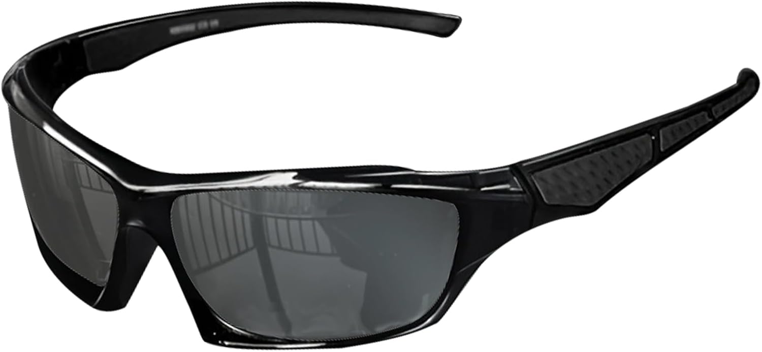 Générique Lunettes De Soleil Masculines Polarisés - UV Polarisées Pour Hommes Shudes Mode Confortables, Lunettes Sport Extérieures Conduire Le Cyclisme Noir