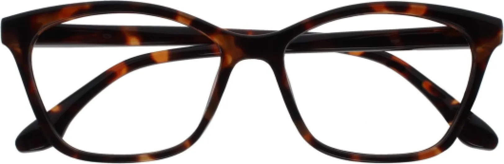 KAT Lunettes de Lecture - Élégante Monture Œil-de-Chat - Marron Brillant Écaille de Tortue - Hommes et Femmes - Charnières à Ressort - R59-2 - +1.50 1 Pack - Écaille Brune 1.5 x