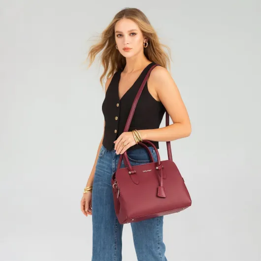 Sac à Main Femme Bugatti - Cabas Fourre-Tout Cuir PU Porté Epaule Bandoulière - Multi Poche Plusieurs Compartiments - Sac Tote Ville Travail Elégant Classique Chic Dame - Bleu