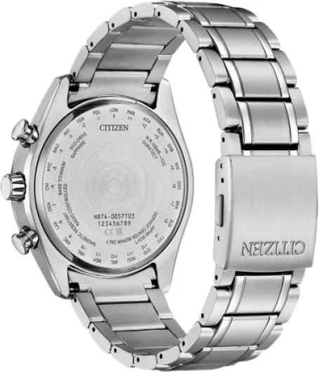 Citizen 32025924 Men's Watch Analogue Eco-Drive Radio Argent