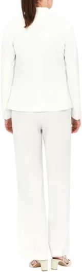 Veste de tailleur ajustée sans col 46 Beige