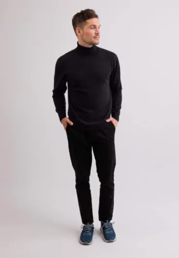 Pull - Chandail À Col Roulé pour Hommes 100% Cachemire XL Gris Foncé