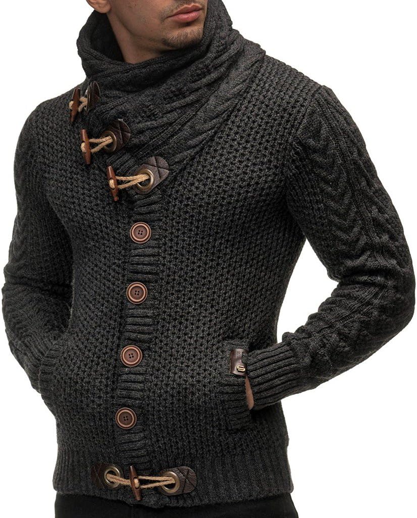 LN4195 Cardigan tricoté pour Homme XXL Anthracite