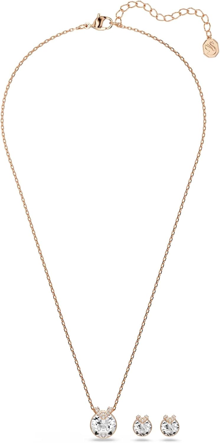 Swarovski Bella Collection Pendant Bella V parure Roségoldfarben plattiert Weiß