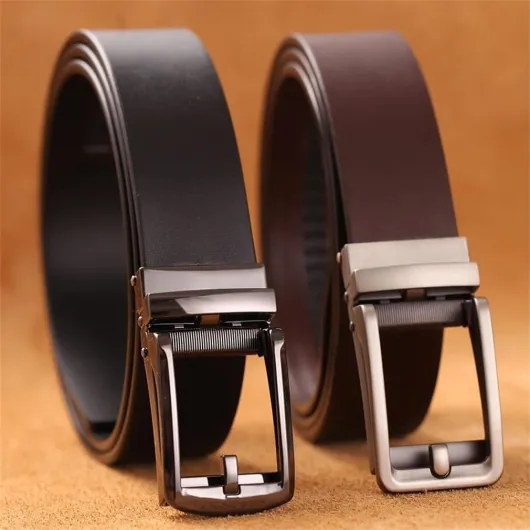 Ceinture de luxe en cuir véritable pour homme avec boucle automatique 120 2