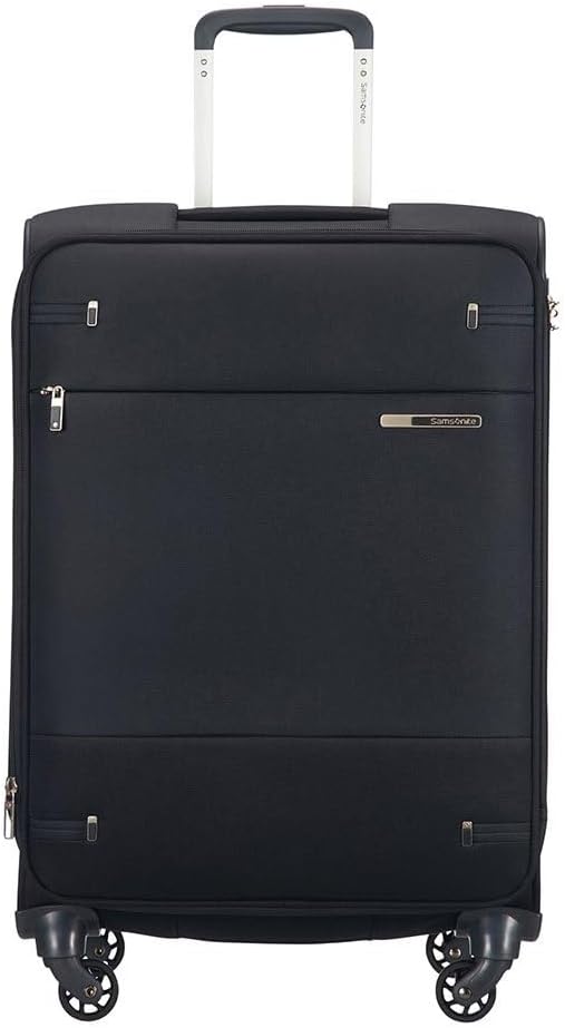 Samsonite Base Boost - Valise Souple 66 cm, Taille Moyenne, Valise à roulettes à 4 Roues, Serrure TSA, légère et Extensible, 67,5 L, Noir SPINNER 66/24 EXP Noir