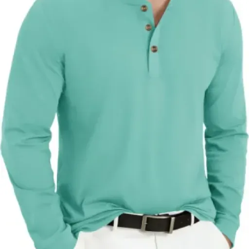 Test KEFITEVD T Shirt Manche Longue Henley : le basique coton qui fait le job sans chichi