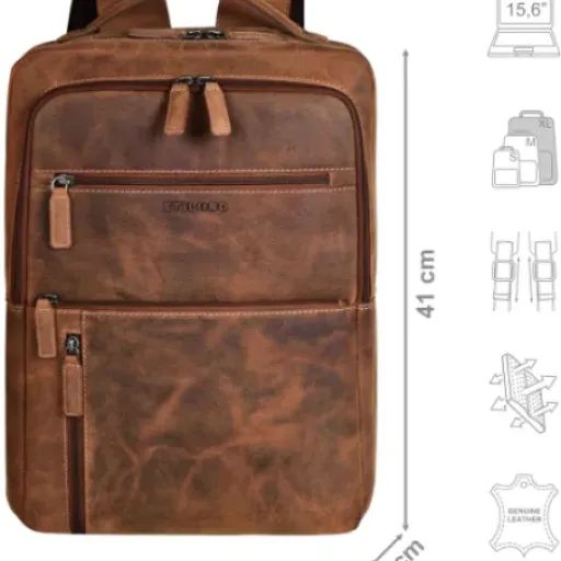 Test STILORD 'Brad' : le sac à dos cuir 15,6'' qui vise le bureau sans trop se compliquer la vie
