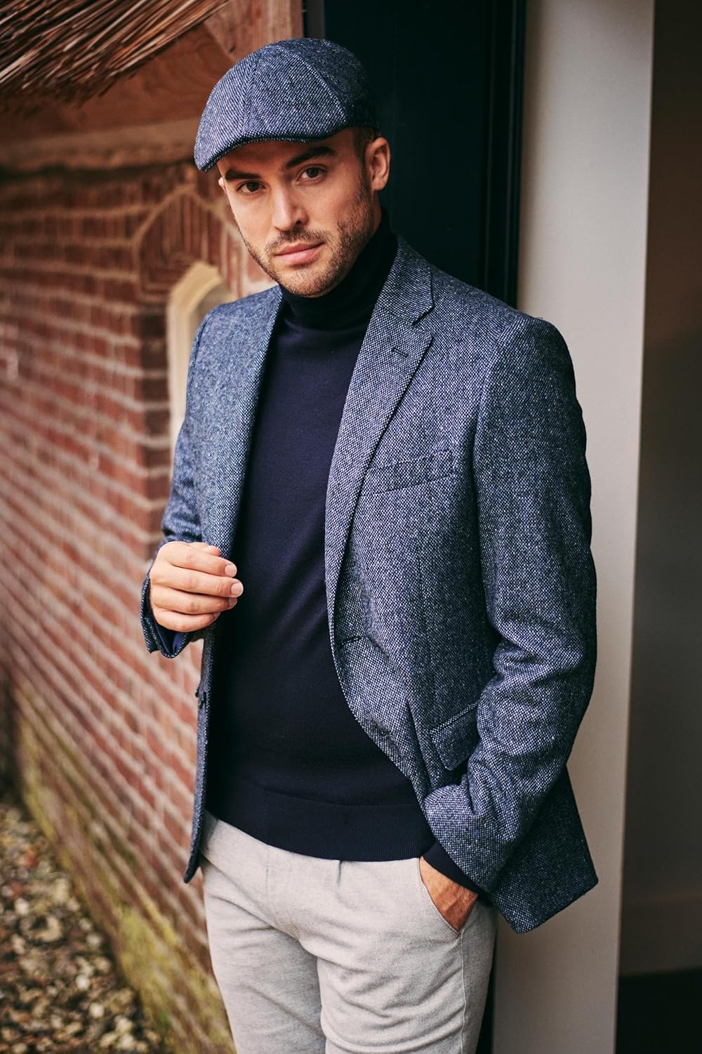 Birds Eye Blazer Laine mérinos - Taille - Homme - Vêtements - Coupe droite - Laine mérinos 50 Bleu