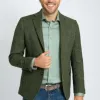Test Suitable Birds Eye Blazer en laine mérinos verte : un blazer chaud et propre, mais pas donné