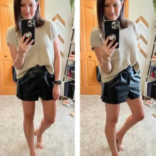 Test Luvamia Short en cuir synthétique taille haute : le faux cuir qui fait le job sans se ruiner