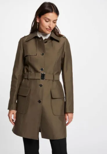 242-ginai Trench Femme 36 Kaki