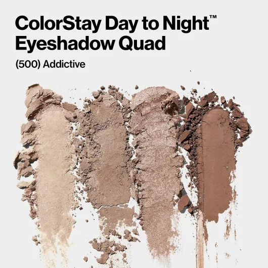 Colorstay, Ombre à paupières, Palette Maquillage Yeux Quatuor Longue Tenue 16H, Fard à Paupières Paillette - N500 Addictive, 4,8 g