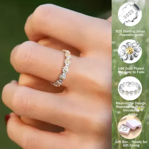 Test Adramata Bague Argent 925 Marguerite : une bague sympa pour offrir sans se ruiner