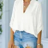 Test NONSAR Chemisier col V femme : la blouse polyvalente qui fait le job pour le boulot