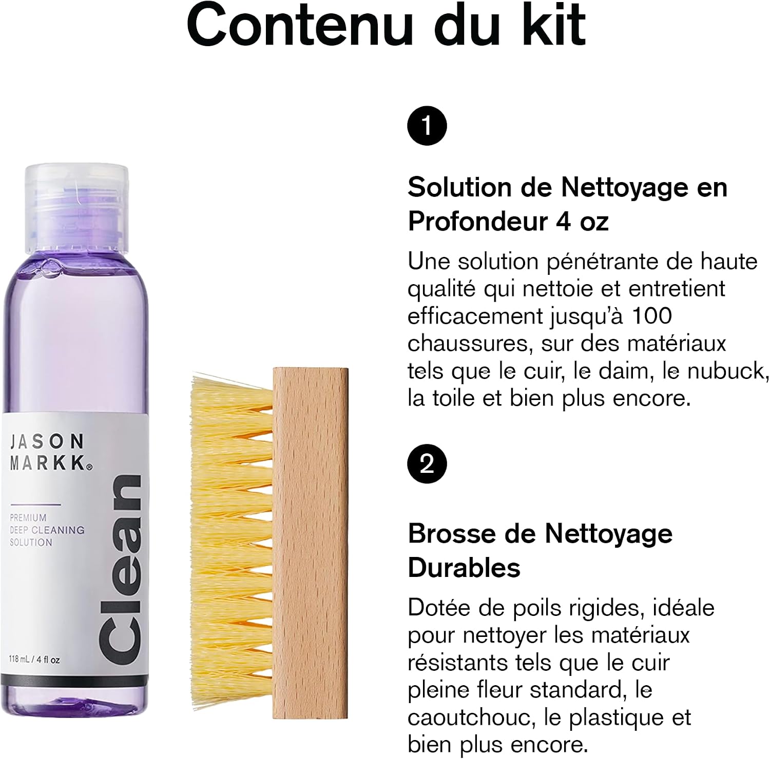 Jason Markk Essentiels de nettoyant pour Chaussures pour Le Nettoyage des Chaussures Kit essentiel