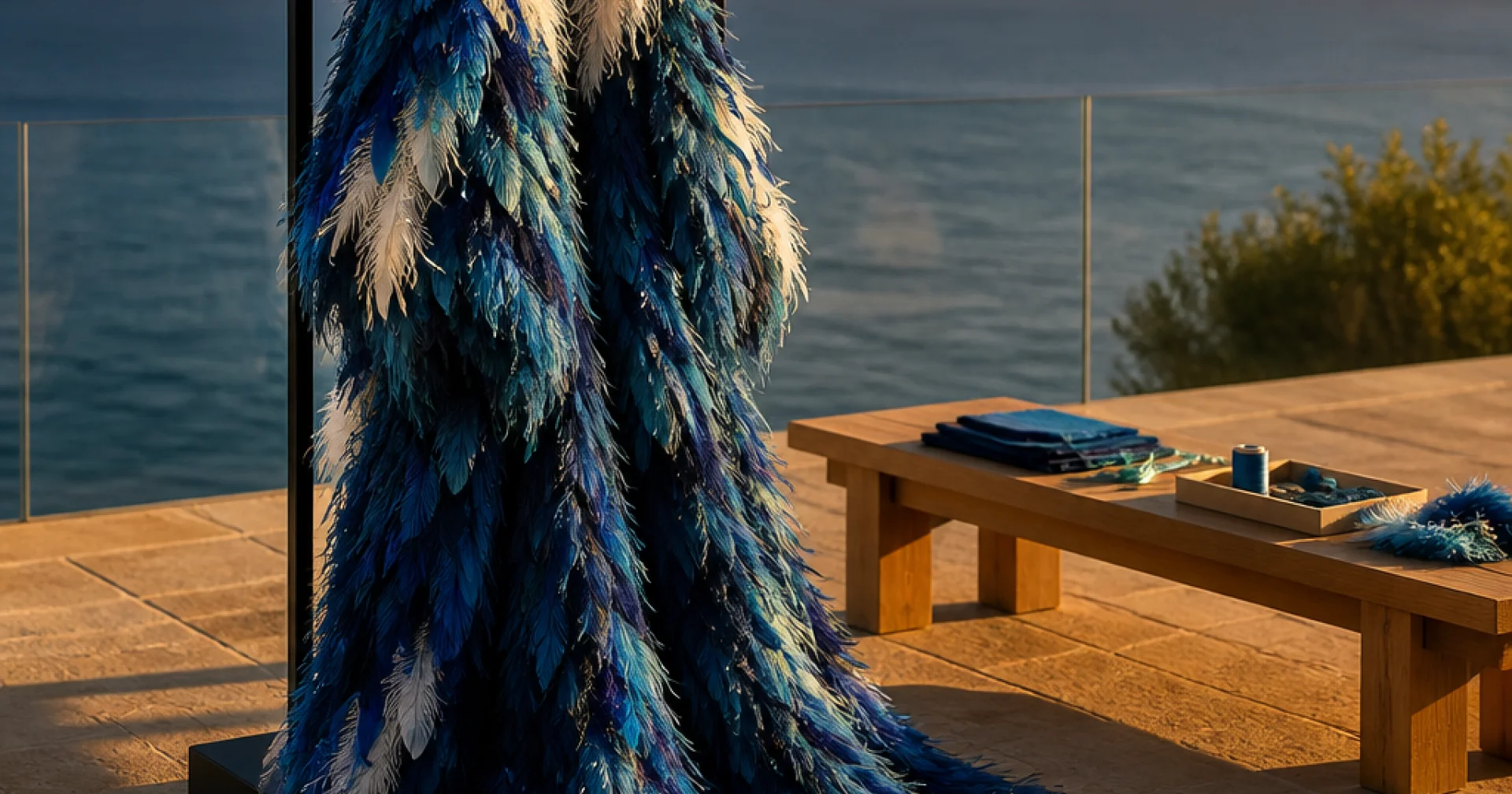 Piccioli chez Balenciaga : 24 000 plumes et une leçon de couture en plein air